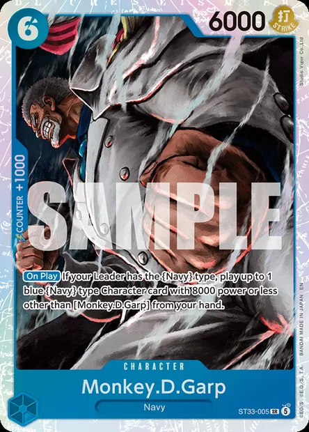 Monkey.D.Garp, One Piece card ST33-005 — BLUE Kuzan set