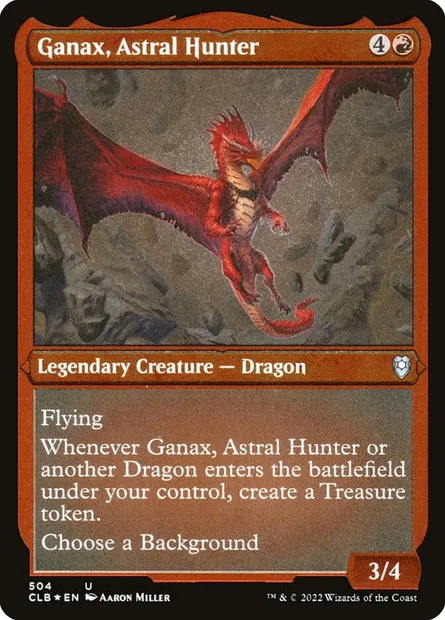 Ganax, Astral Hunter, Magic card CLB 504 — Commander Legends: Battle for Baldur's Gate set