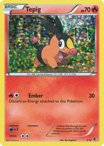 Tepig, Pokémon card MCD11 3 — McDonald's Collection 2011 set