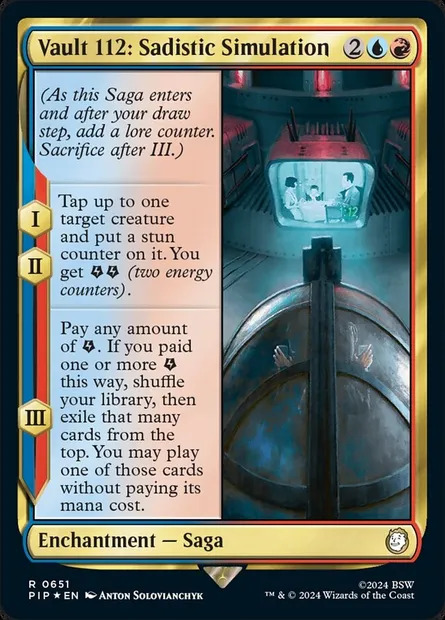 Vault 112: Sadistic Simulation, Magic card PIP 651 — Fallout set