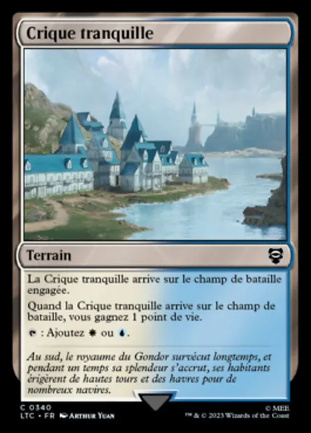 Crique tranquille, carte Magic LTC 340 — extension Tales of Middle-earth Commander