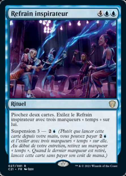 Refrain inspirateur, carte Magic C21 27 — extension Commander 2021