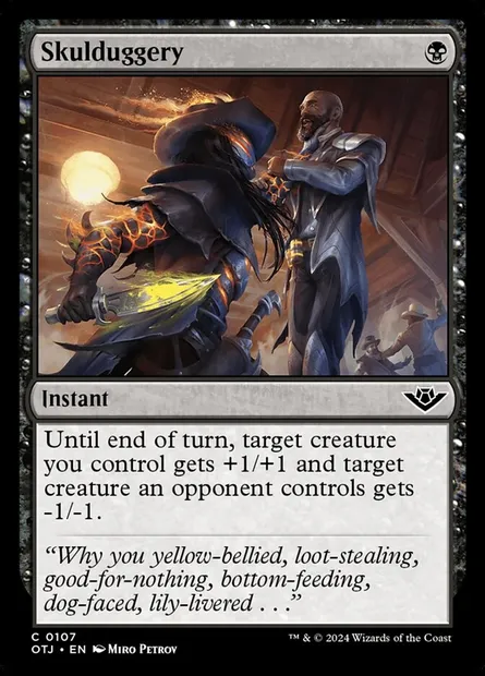 Skulduggery, Magic card OTJ 107 — Outlaws of Thunder Junction set