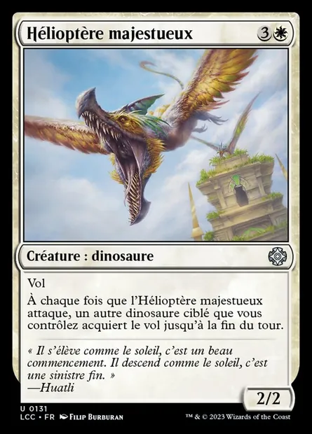 Hélioptère majestueux, carte Magic LCC 131 — extension The Lost Caverns of Ixalan Commander