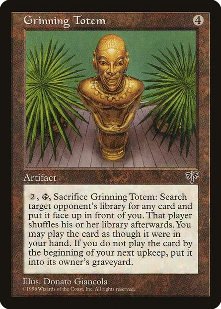 Totem grimacant, carte Magic MIR 303 — extension Mirage