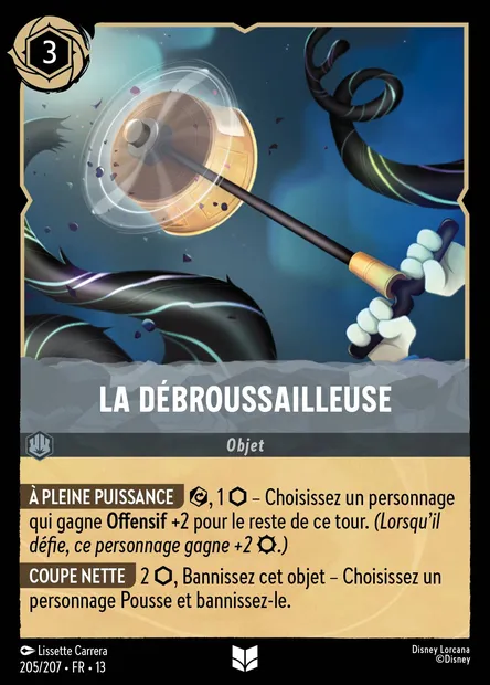 La débroussailleuse, carte Disney Lorcana CH13-205 — extension Invasion Epineuse!