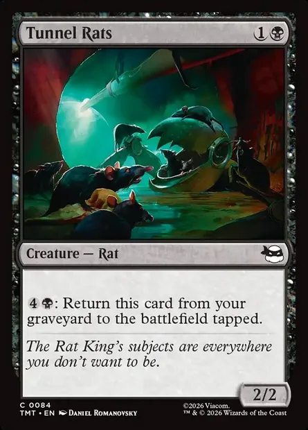 Tunnel Rats, Magic card TMT 84 — Teenage Mutant Ninja Turtles set