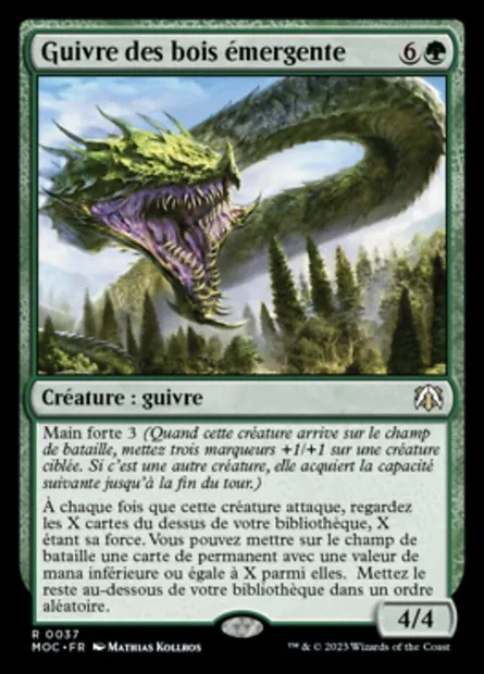 Guivre des bois émergente, carte Magic MOC 37 — extension March of the Machine Commander