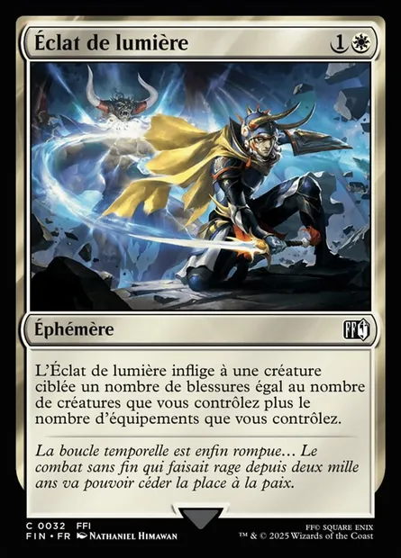 Éclat de lumière, carte Magic FIN 32 — extension Final Fantasy