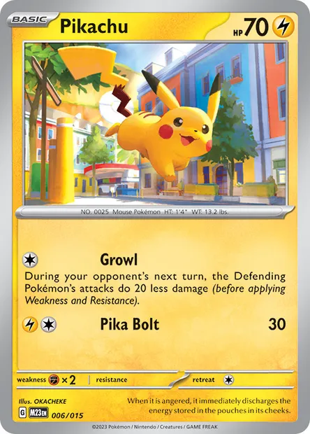 Pikachu, carte Pokémon MCD23 6 — extension Collection McDonald's 2023