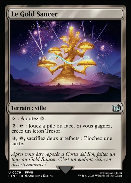 Le Gold Saucer, carte Magic FIN 279 — extension Final Fantasy
