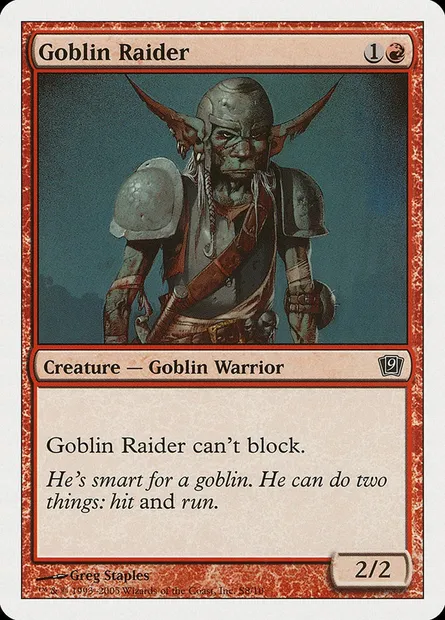 Goblin Raider, Magic card 9ED S8 — Ninth Edition set