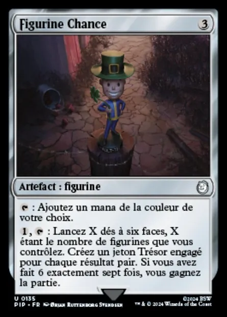 Figurine Chance, carte Magic PIP 135 — extension Fallout