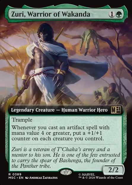 Zuri, Warrior of Wakanda, Magic card MSC 389 — Marvel Super Heroes Commander set