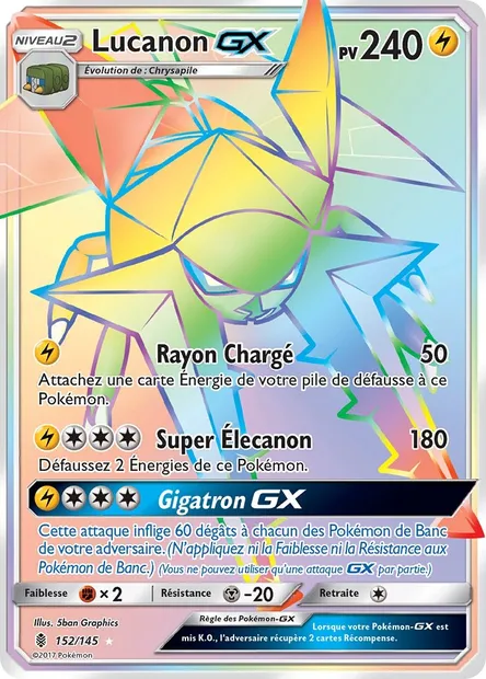 Lucanon GX, carte Pokémon GRI 152 — extension Gardiens Ascendants