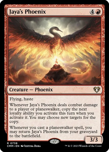 Jaya's Phoenix, Magic card CMM 738 — Commander Masters set