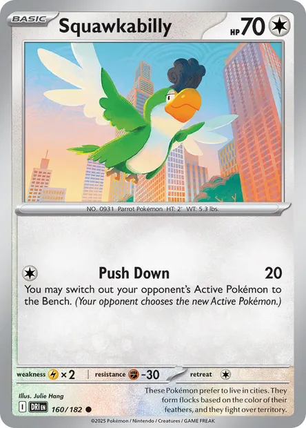 Squawkabilly, Pokémon card DRI 160 — Destined Rivals set