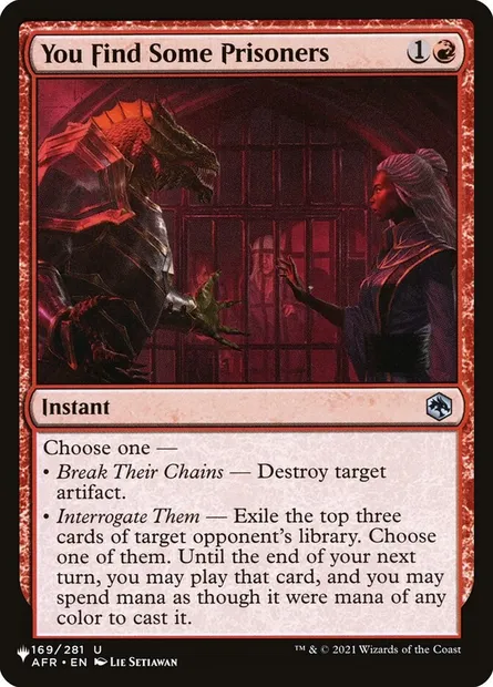 You Find Some Prisoners, Magic card PLST AFR-169 — The List set