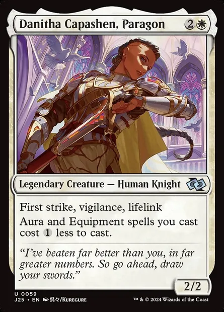 Danitha Capashen, Paragon, Magic card J25 59 — Foundations Jumpstart set