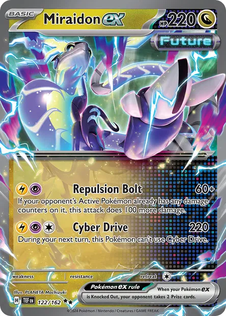 Miraidon ex, Pokémon card TEF 122 — Temporal Forces set