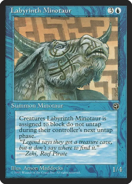Labyrinth Minotaur, Magic card HML 30b — Homelands set