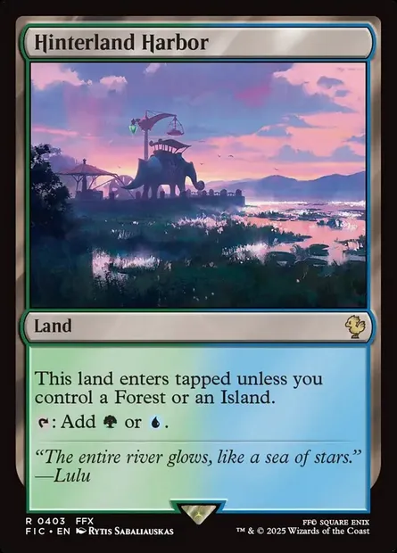 Hinterland Harbor, Magic card FIC 403 — Final Fantasy Commander set
