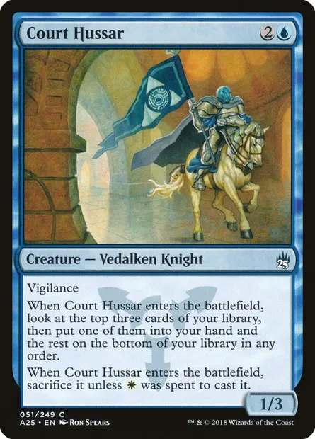 Court Hussar, Magic card A25 51 — Masters 25 set
