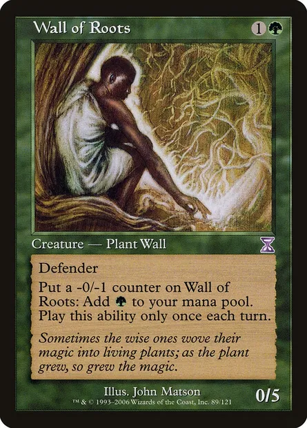 Wall of Roots, Magic card TSB 89 — Time Spiral Timeshifted set