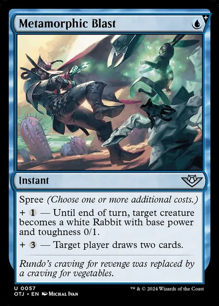 Metamorphic Blast, Magic card OTJ 57 — Outlaws of Thunder Junction set
