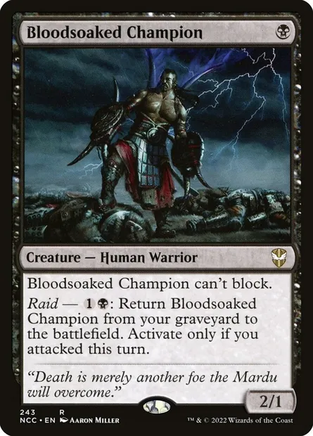 Bloodsoaked Champion, Magic card NCC 243 — New Capenna Commander set