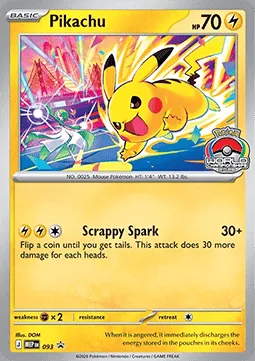 Pikachu, Pokémon card MEP 093 — MEP Black Star Promos set