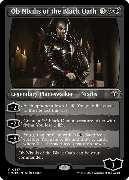 Ob Nixilis of the Black Oath, Magic card CMM 517 — Commander Masters set