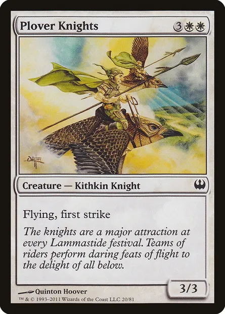 Plover Knights, Magic card DDG 20 — Duel Decks: Knights vs. Dragons set