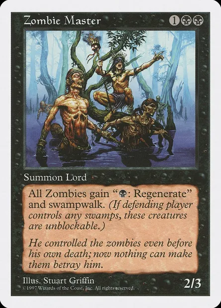 Zombie Master, Magic card 5ED 207 — Fifth Edition set