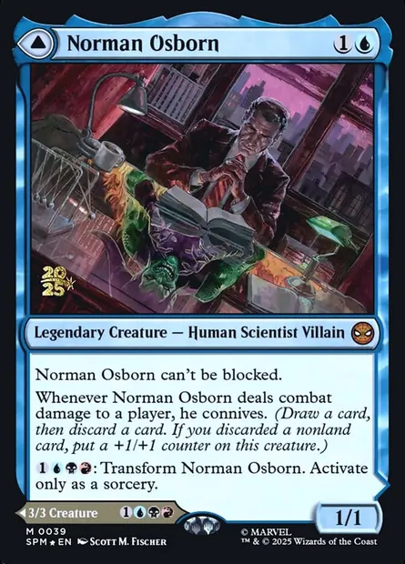Norman Osborn // Green Goblin, Magic card PSPM 39s — Marvel's Spider-Man Promos set