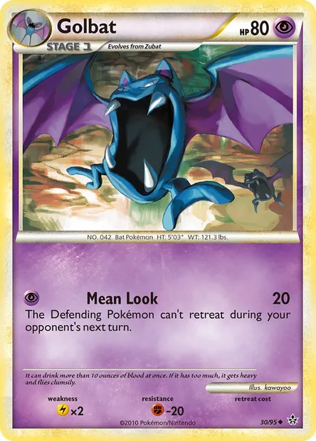 Golbat, Pokémon card UL 30 — Unleashed set