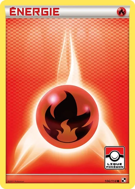 Énergie Feu, carte Pokémon BLW 106 — extension Noir & Blanc