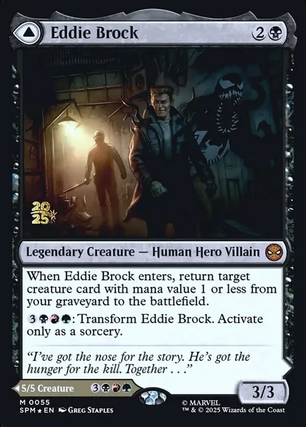 Eddie Brock // Venom, Lethal Protector, Magic card PSPM 55s — Marvel's Spider-Man Promos set