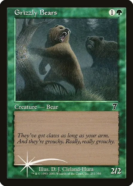 Grizzlis, carte Magic 7ED 251★ — extension Septième Edition