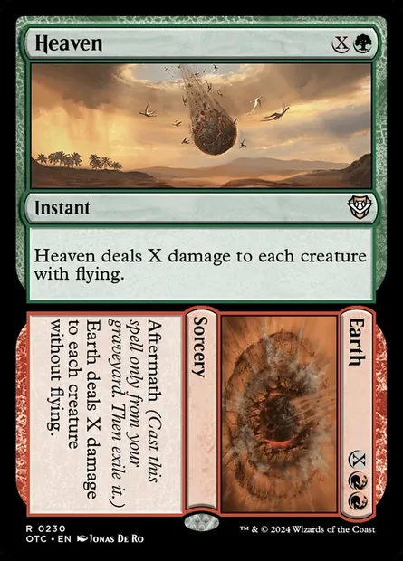 Heaven // Earth, Magic card OTC 230 — Outlaws of Thunder Junction Commander set