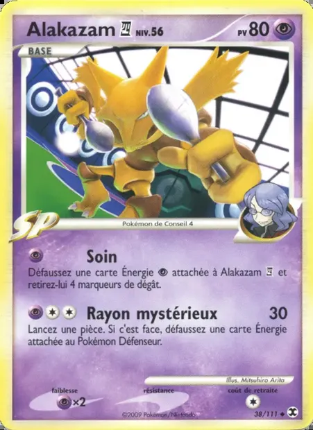Alakazam 4 Niv. 56, carte Pokémon RR 38 — extension Rivaux Émergeants
