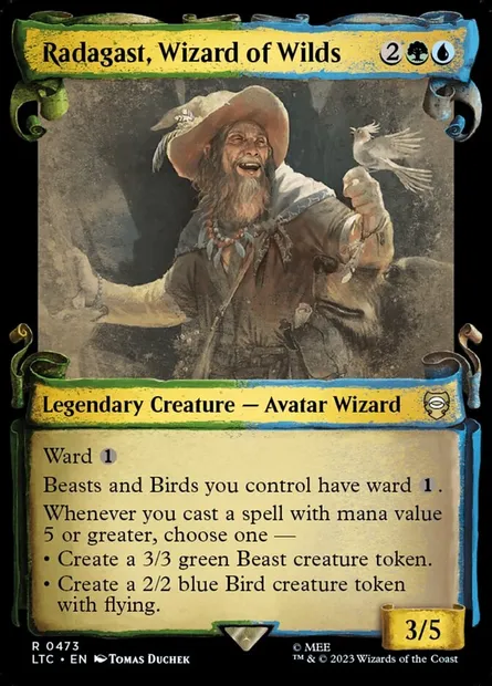 Radagast, Wizard of Wilds, carte Magic LTC 473 — extension Tales of Middle-earth Commander