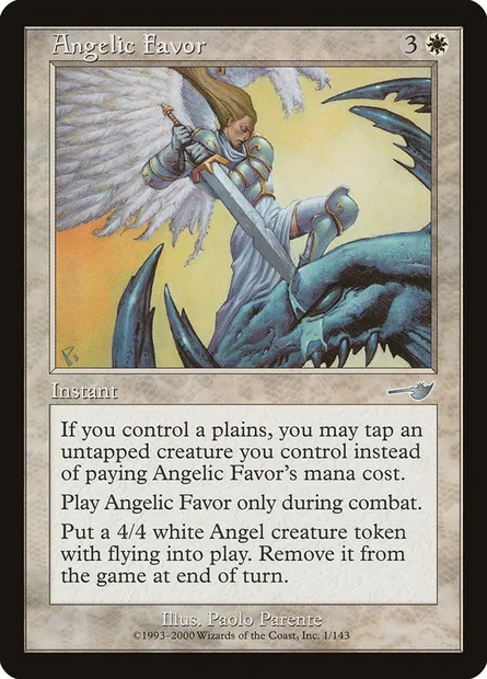 Faveur angélique, carte Magic NEM 1 — extension Némésis