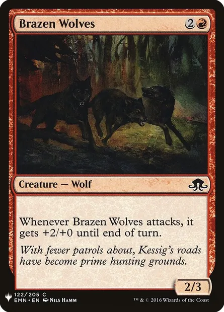 Brazen Wolves, Magic card PLST EMN-122 — The List set