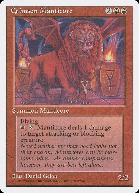 Crimson Manticore, Magic card 4ED 183 — Fourth Edition set