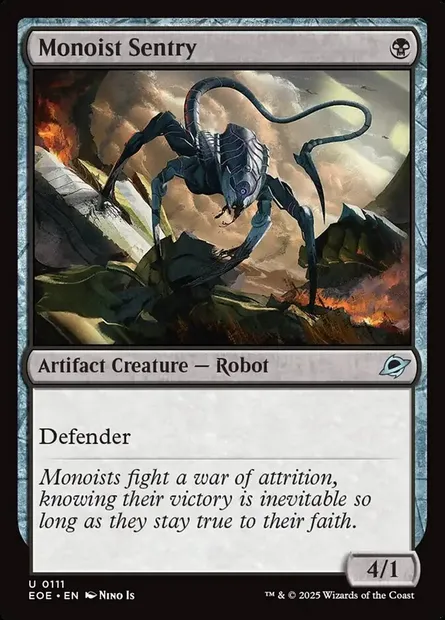 Monoist Sentry, Magic card EOE 111 — Edge of Eternities set