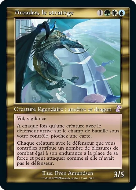 Arcades, le stratège, carte Magic TSR 371 — extension Spirale Temporelle Remastered
