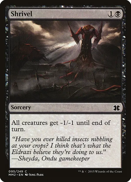 Shrivel, Magic card MM2 95 — Modern Masters 2015 set
