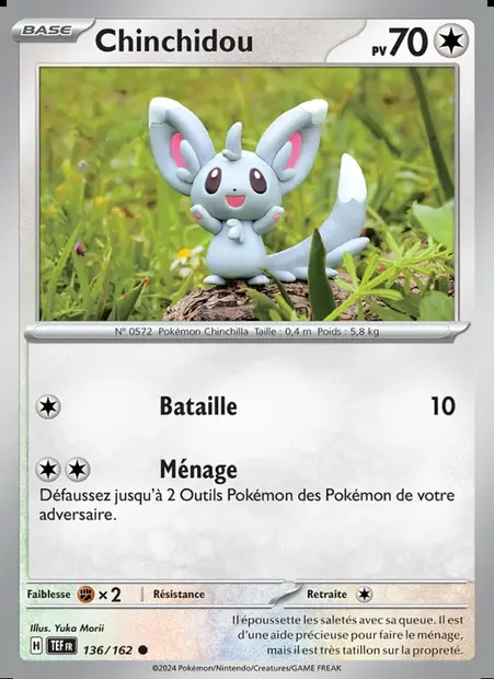 Chinchidou, carte Pokémon TEF 136 — extension Forces Temporelles