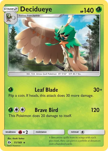 Decidueye, Pokémon card SUM 11 — Sun & Moon set